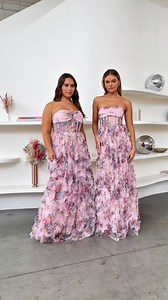 one of our Stunning Element dress is cute, but two though? 😌🌸💖 shop this dreamy dress (comes in XXS-XXL) here: https://lulus.visitlink.me/gx5PvK #lovelulus #promdress #formaldress #weddingguestdress #weddingguest spring floral, floral dress, spring fashion | Lulus