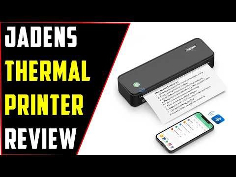 JADENS Bluetooth Thermal Printer Review | Portable Inkless Printing for Travel & Office