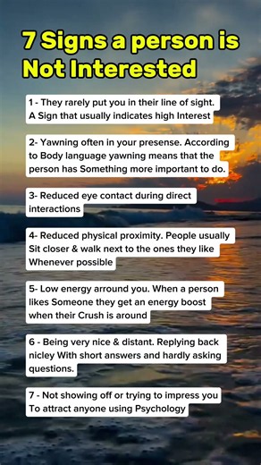 7 Signs a person is Not interested... #shorts #psychology