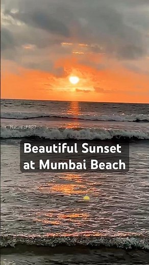 Beautiful Sunset at Mumbai Beach | Golden Hour Magic by the Arabian Sea