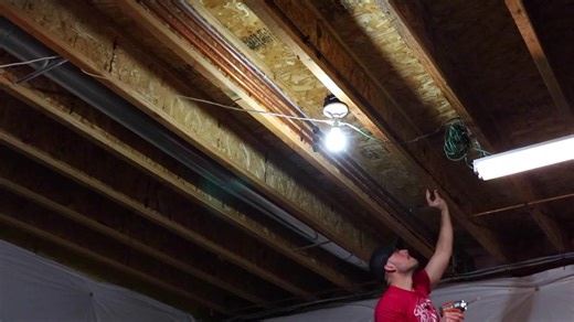 How I lit up my dark basement space!