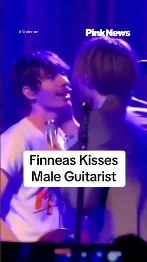 Finneas Kisses Male Guitarist