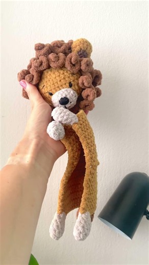 Lion Lovey Crochet pattern 🦁 Unisex snuggler for gift #crochet #amigurumis #crochetpattern