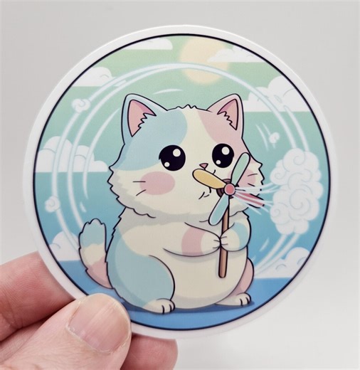 Kawaii Pastel Cat Sticker – Cute Cat Sticker – Laptop, Planner & Tumbler Decal - Etsy