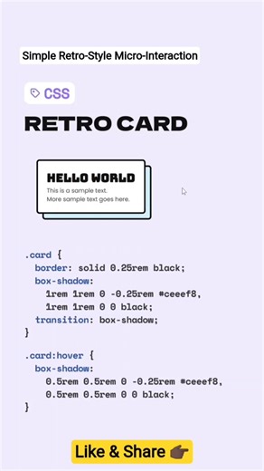 🌇 Retro Card Animation #javascript #css #html #webdevelopment #animation #tips #how #full #ai #code