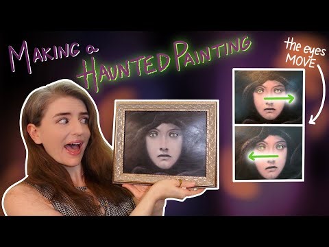 Making a Haunted Painting - the eyes MOVE | Craft with Me!