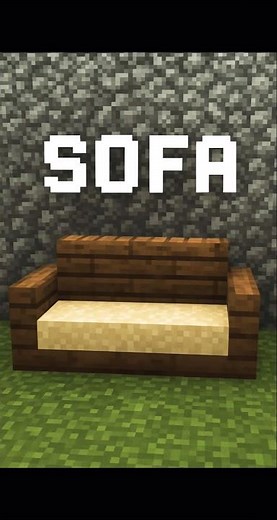 "Minecraft Sofa Build 🔥 Easy & Stylish 🛋️ #MinecraftBuild #SofaDesign #MinecraftFurniture"