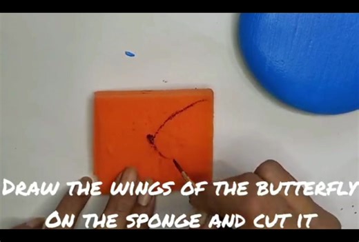 Step by step Butterfly Painting on Rock using Sponge 🦋💕 | Little Rocks