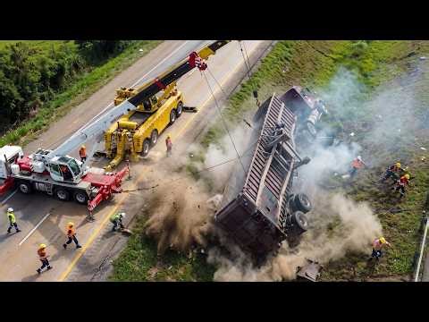 Heavy vehicle involved in horrific accident: The decisive moment in rescuing these vehicles