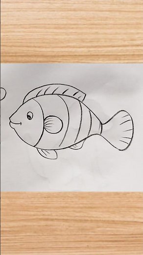 how to draw fish drawing easy step by