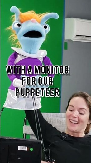 This Is How We Do Puppetry On a Green Screen! #behindthescenes #puppet #greenscreen