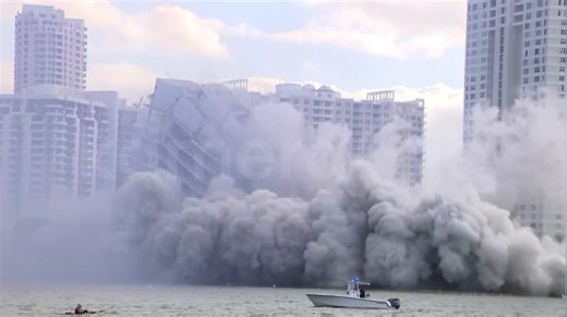 Landmark Miami hotel demolished in massive implosion