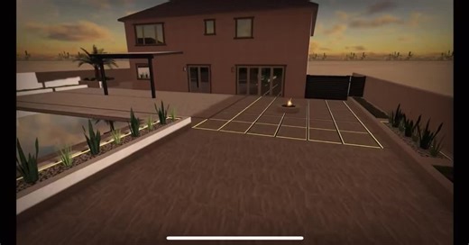 Green Guru Landscaping on Instagram: "Designed in 2-D. Brought to life in 3-D. Built to last in Las Vegas. This resort-style backyard was professionally designed with scaled plans and realistic 3-D rendering so our client could experience the space before we ever break ground. We are a premier Las Vegas landscape design-build company specializing in luxury outdoor living. How about those nighttime shots with the LED strip lights in between the floating pads? Ready to build your own private resor