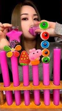 Relaxing ASMR Drinking Sounds | Colorful Fizzy Beverages 🍹