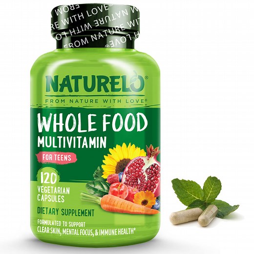Whole Food Multivitamin for Teens | Boys and Girls | Plant-Based | Naturelo Premium Supplements