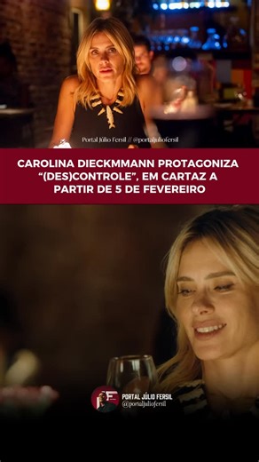 PORTAL JULIO FERSIL on Instagram: "O longa-metragem “(Des)controle”, estrelado por Carolina Dieckmmann, estreia nos cinemas de todo o Brasil no dia 5 de fevereiro, integrando a programação da Semana do Cinema, que acontece entre 5 e 11 de fevereiro com ingressos promocionais entre R$ 10 e R$ 12. No filme, Carolina Dieckmmann interpreta Kátia Klein, uma escritora que enfrenta um colapso emocional e profissional após 15 anos de sobriedade. Sobrecarregada pelas pressões da vida e da carreira, a per
