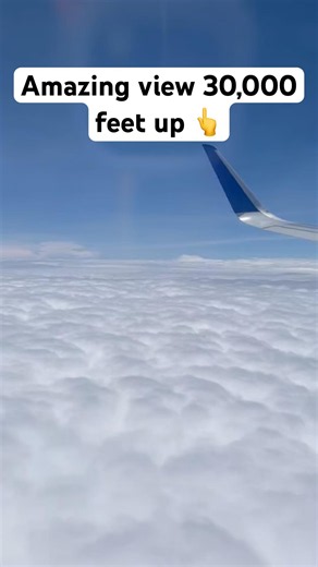 Stunning fly above sea of cloud airplane 30000 feet up POV⁠ ⁠#travel⁠ ⁠#aesthetic ⁠#aviation #flight