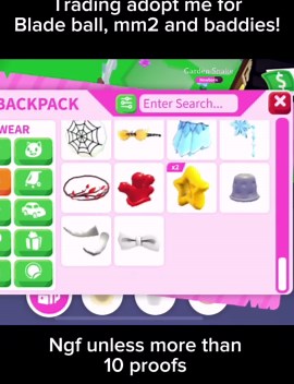 trading adopt me for bb, mm2 and baddies! Ngf unless proofs #adoptme #bladeball #mm2 #trading #fyp