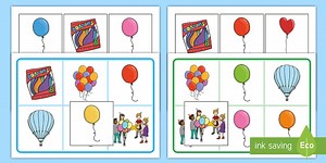 Balloons Matching Cards and Boards Game