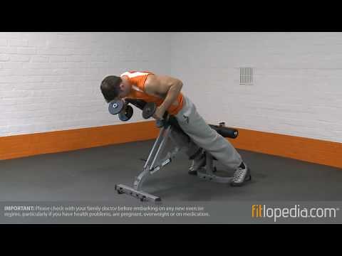 Incline Prone Dumbbell Kickbacks