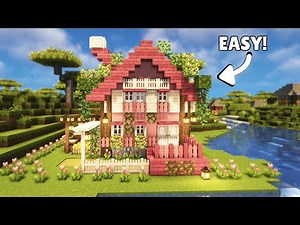 Minecraft: pink cottage house tutorial