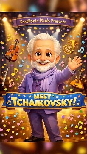 Who Was Tchaikovsky? 🎼| The Nutcracker & Swan Lake Music Wizard!🦢 #pastportskids #historyforkids