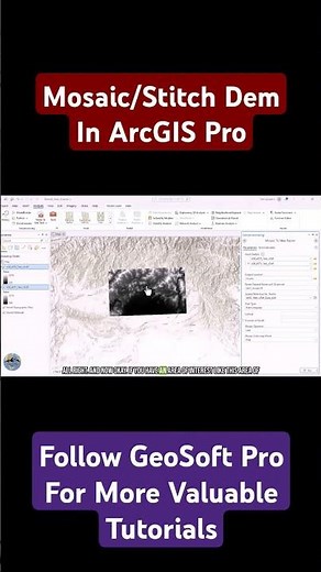 Mosaic Dem In ArcGIS Pro#gis #topography #digitalelevationmodel #arcgispro #mapping #terrainanalysis