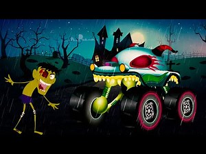 A Rainy Encounter + More Haunted House Monster Truck Cartoon Videos For Children