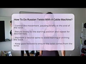 How To Do Russian Twists With A Cable Machine? - Everyday Fitness Hacks