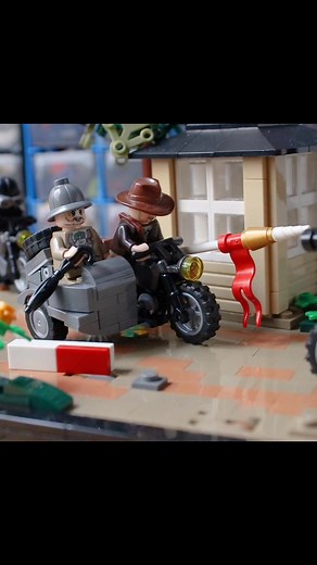 LEGO Indiana Jones Motorcycle Chase Diorama MOC