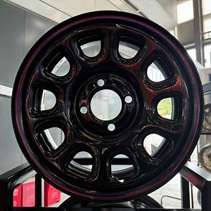 [Hot Item] 16X8 Gloss Black D-Window D-Hole Non-Beadlock Steel Wheel Rim for 4X4 SUV Steel off-Road Wheels