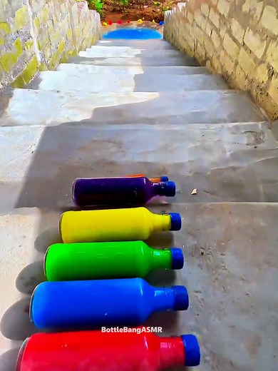 Satisfying Colorful Glass Smash ASMR | Relaxing Crunchy Sounds🔥 #GlassBreaking #SatisfyingASMR #BottleSmash #DestructionASMR #fyp