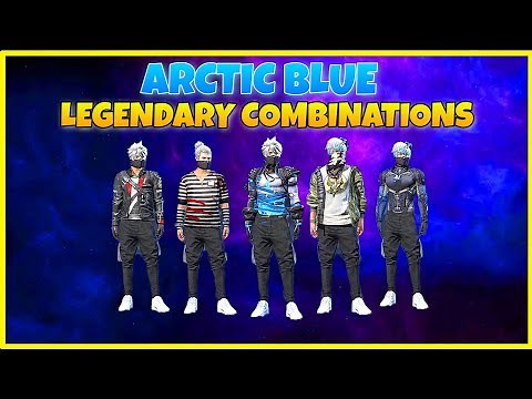 5 LEGENDARY ARCTIC BLUE BUNDLE COMBINATIONS😍 - FREE FIRE