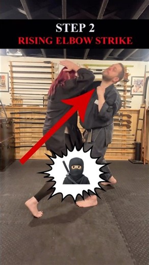 How To Do RISING ELBOW STRIKE in TAIJUTSU 🥷🏻 #Shorts #Ninjutsu #MartialArts