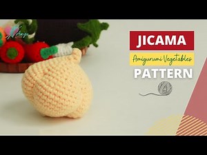 #068 | How to crochet amigurumi JICAMA | Crochet amigurumi Vegetables | Free Pattern | AmiguWorld