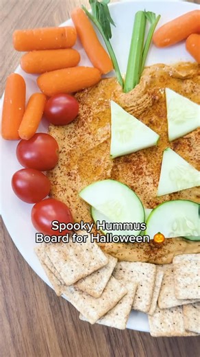 Not sure what to whip up for the Halloween block party? 🎃 Turn your hummus board into the spooktacular snack everyone will love! #Halloween #Appetizer | Novus Foods