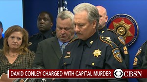 Authorities near Houston have charged 48-year-old David Conley with the murder of six children and two adults who were found shot in the head inside a home
