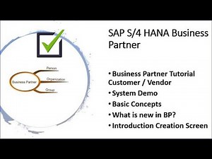 SAP Business Partner S/4HANA Beginners Tutorial BP | How to Create SAP S4 HANA Business Partner