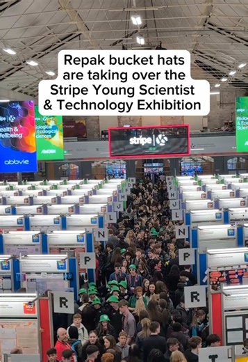 The Repak bucket hats are officially taking over! 🧢💚 ⚡️ We’re having the best time at stand 122 meeting the next generation of STEM legends. 🔬✨ Major excitement for tomorrow, we’ll be crowning the first-ever winner of the Repak Innovation Award in Packaging Design and Recycling! 🏆♻️