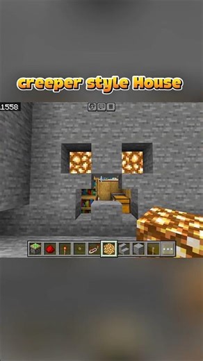 creeper style house #minecraftshorts #minecraft #minecraftgameplay #minecrafthouse #gamingvideos