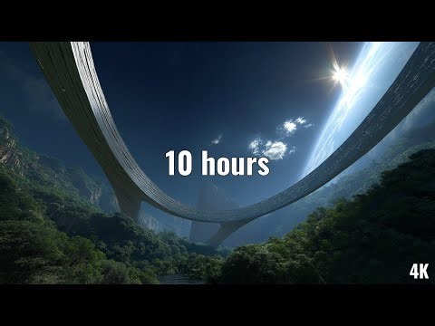 Look Up: Living on a Ringworld | 4K Sci-Fi Forest Ambience | 10H Loop