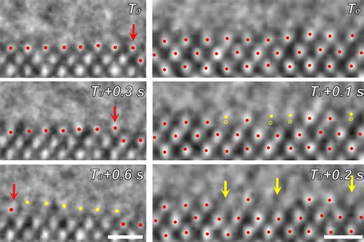 Atomic view of a chemical catalyst during electrically charged reaction is a scientific first