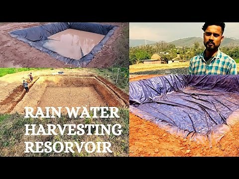 Rain Water Harvesting Pond/ Polypond construction #rainwater