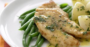 Fish with lemon butter sauce