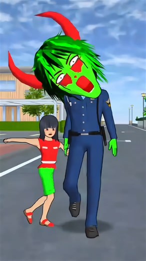 robot yuta beraksi dan menyelamatkan mio 😏 #sakuraschoolsimulator #cartoon #shorts