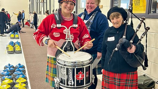 Scottish culture celebrated with kilt skate and curl
