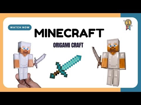 ORIGAMI TO EASY MINECRAFT DREAM CRAFT #chikiv4n