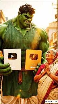 Garib Hulk Bana YouTube Ka King 👑🔥 #hulk #ai #viral #hulkvideos