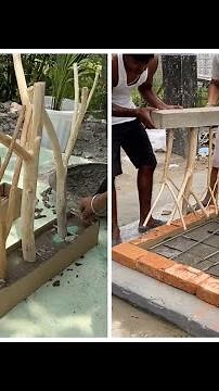 Tree Branches + Cement = Stunning DIY Console Table 🌿 | Easy Outdoor Decor