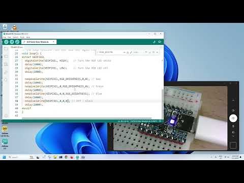 BlinkRGB Exercise run on WaveShare ESP32-S3-Zero, in Arduino Framework